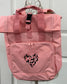 Embroidered Dachshund Roll Top Backpack: Recycled Polyester Rucksack