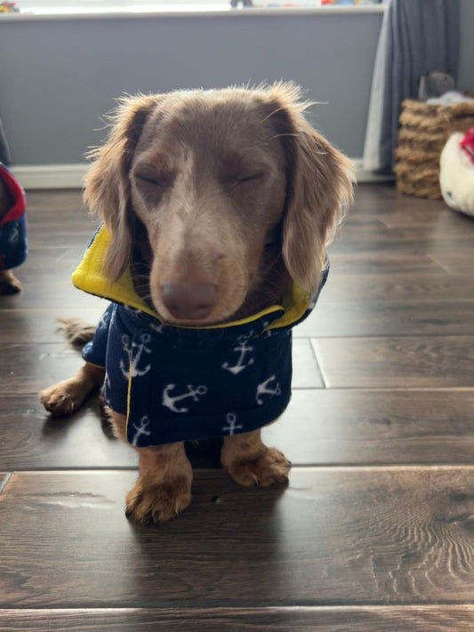 Dachshund fleece coat, mud replacement dog coat ,winter dog coat ,small dog coat