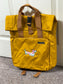 Embroidered Dachshund Roll Top Backpack: Recycled Polyester Rucksack