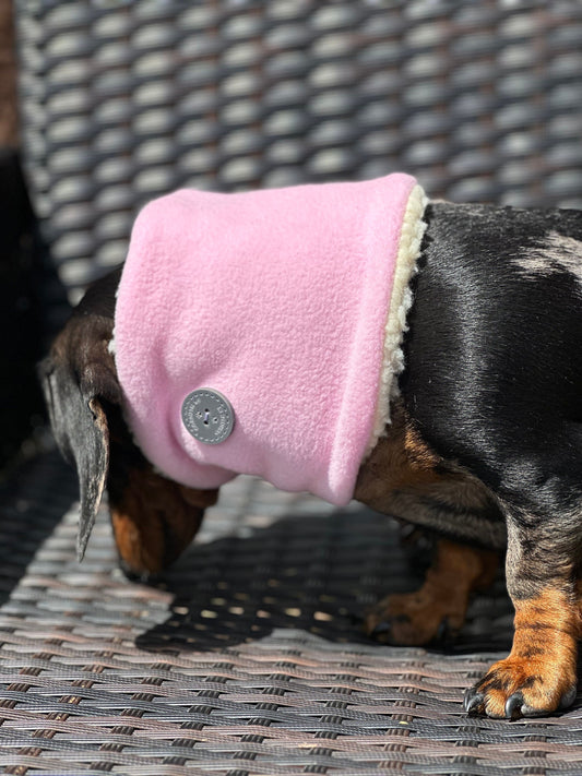Dachshund Fleece Snood: Sherpa Lined Dog Neck Warmer
