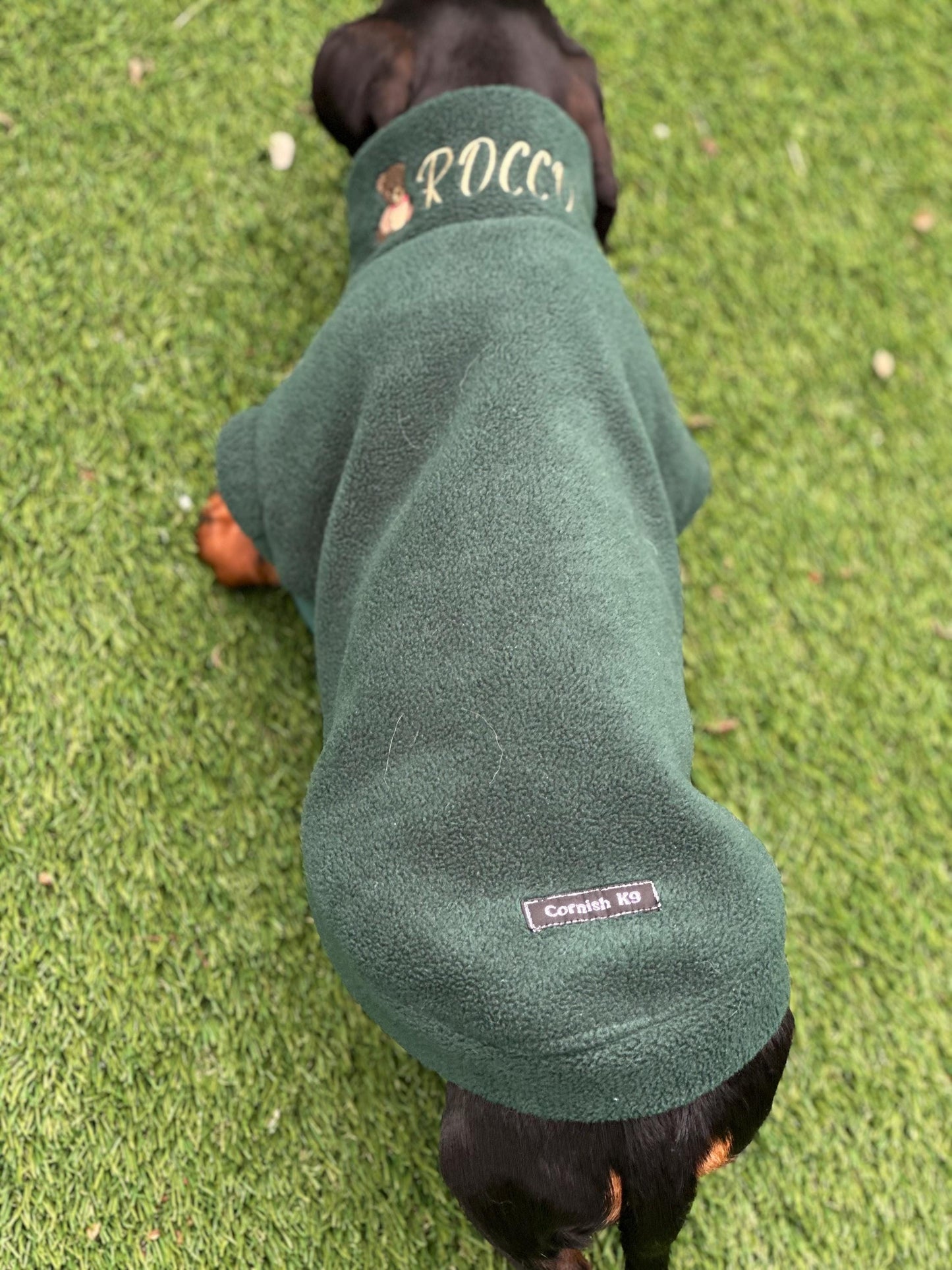 Dachshund Fleece Jumper: Softshell Tummy, Mud & Water Repellent