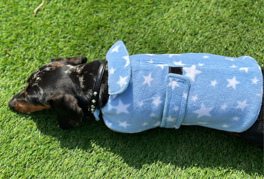 Dachshund Fleece Dog Coat: Double Layered, Water Repellent