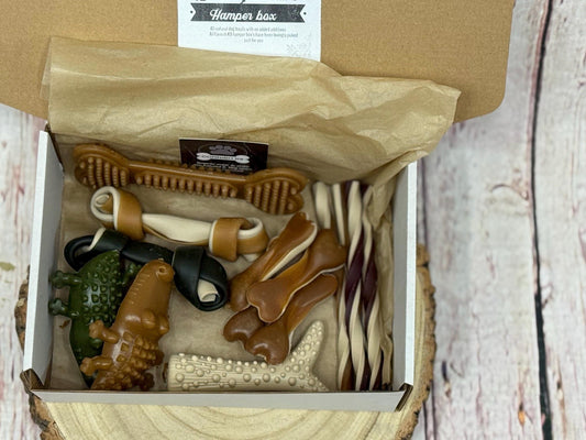 Peanut Butter Dog Treat Box: Natural Chews, Grain-Free, Made in UK