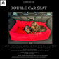 Waterproof Quilted Dog Car Seat: Sherpa Fleece Cushion, Adjustable Straps.