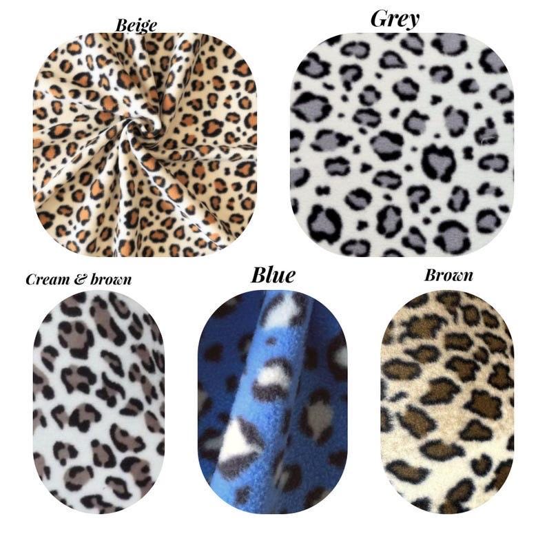 Leopard Print Dachshund Dog Sling Carrier: Polar Fleece, Swivel Hook