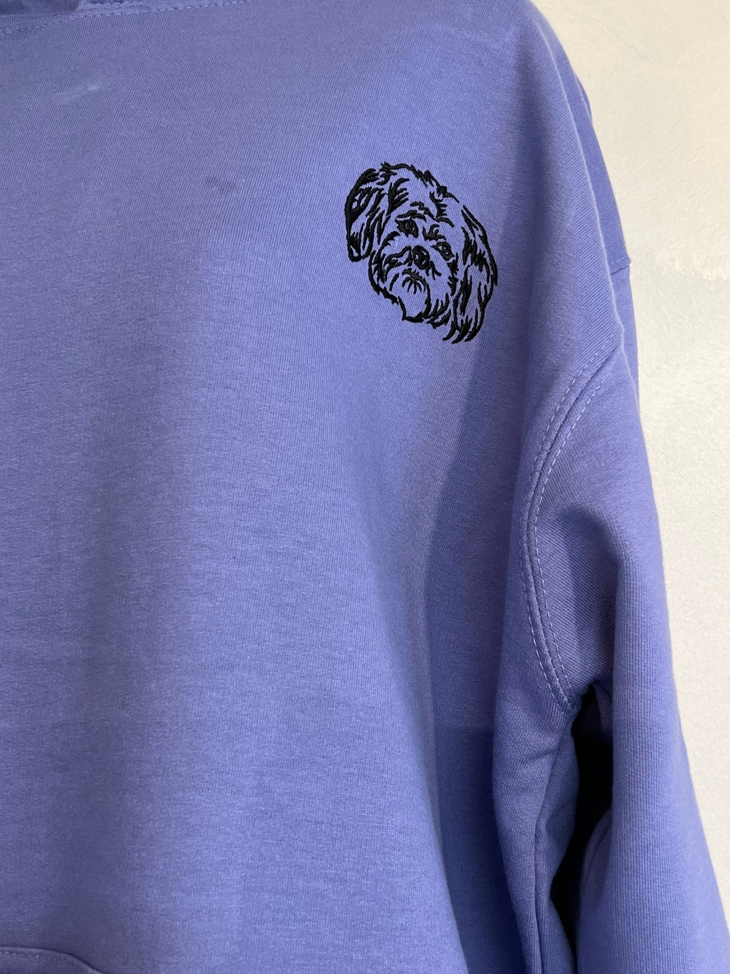 Embroidered Shihtzu Hoodie: Personalized Dog Lover Gift