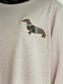 Embroidered Dachshund Long Sleeve T-Shirt: Dog Lover Gift