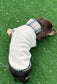 Beige Tartan Dachshund Fleece Jumper: Water & Mud Repellent