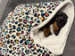Fleece Dog Snuggle Sack: Padded Cuddle Bed