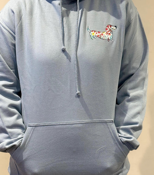 Embroidered Dachshund Hoodie: Personalized Dog Lover Gift