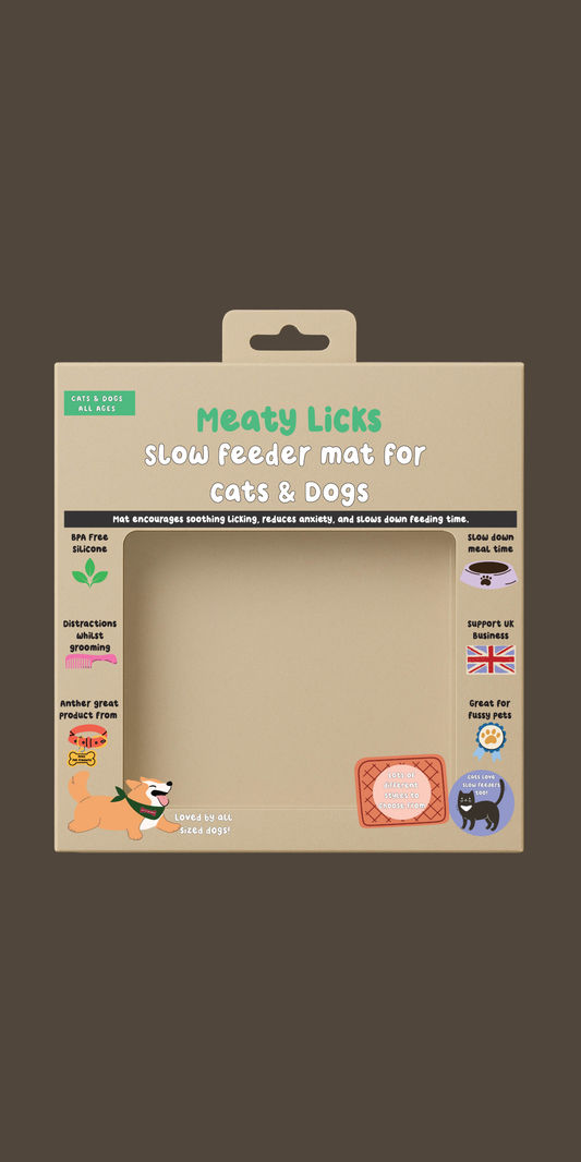 Meaty Licks Mushroom Cottage Slow Feeder – Dusty Blue