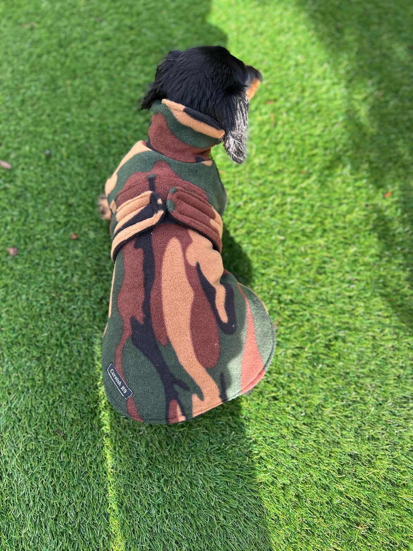 Fleece Dachshund Coat: Water Repellent Dog Jumper, Custom Fit