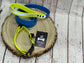 Waterproof Biothane Dog Collar & Lead Set: Black Metal Hardware