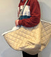 Quilted Waterproof Dog Travel Bed Bag: Sherpa Fleece Puppy Sling