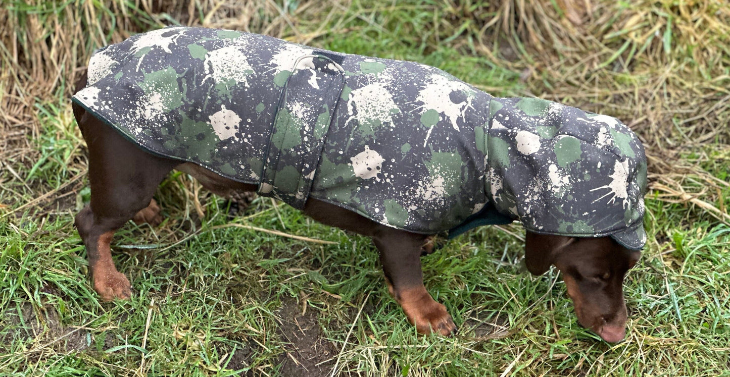 Waterproof Dachshund Softshell Dog Coat: Fleece Lined, Windproof
