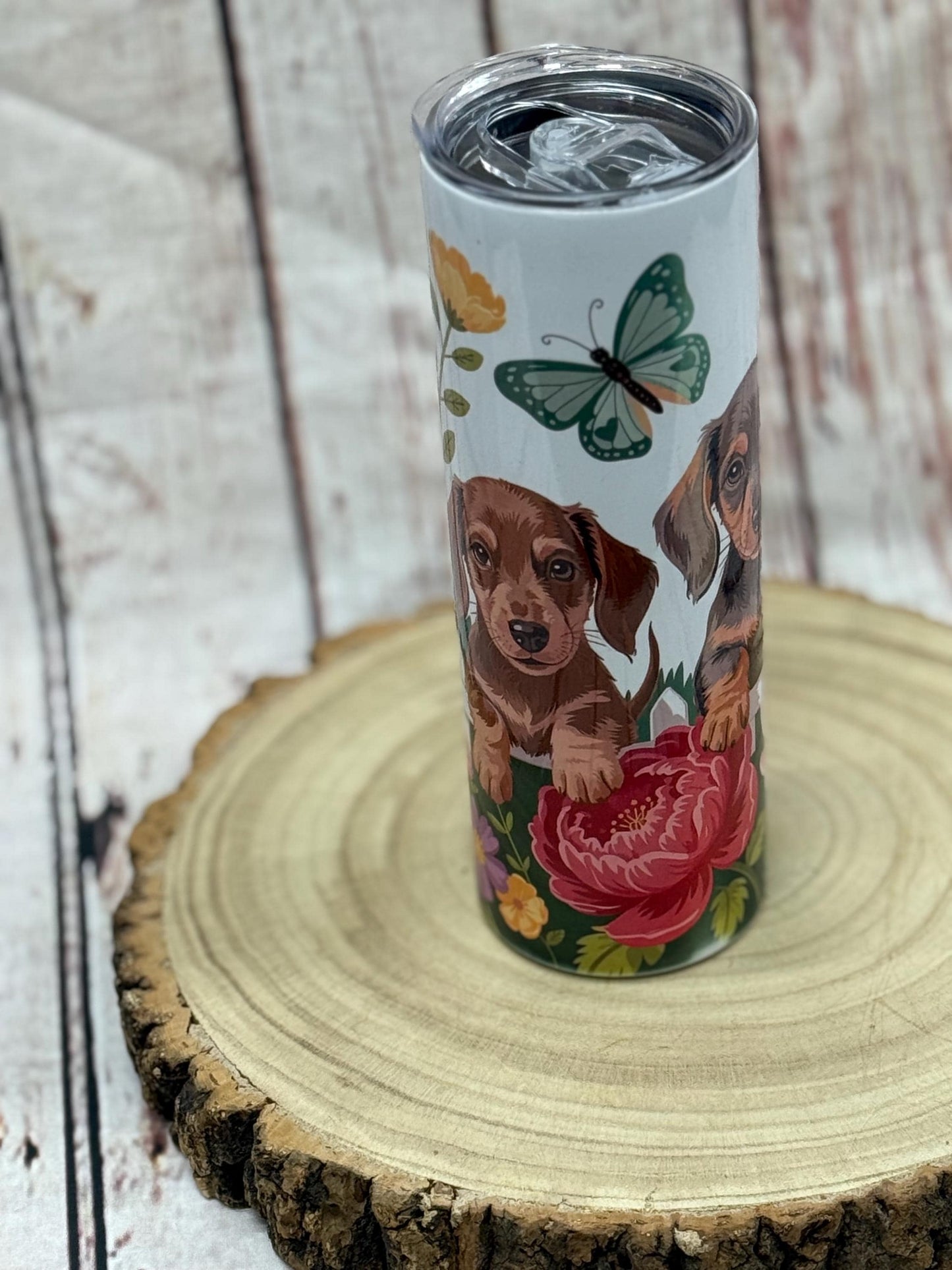 Dachshund 20oz Skinny Tumbler: Dog Breed Water Bottle