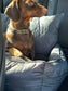 Waterproof Quilted Dog Car Seat: Sherpa Fleece Cushion, Adjustable Straps.
