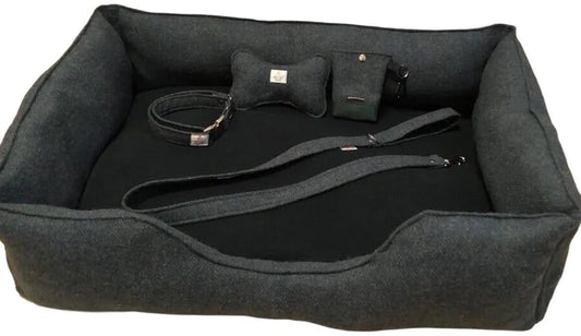 Harris tweed dog bed , puppy gift ,dog bed ,new pet gift ,puppy set ,puppy bed.