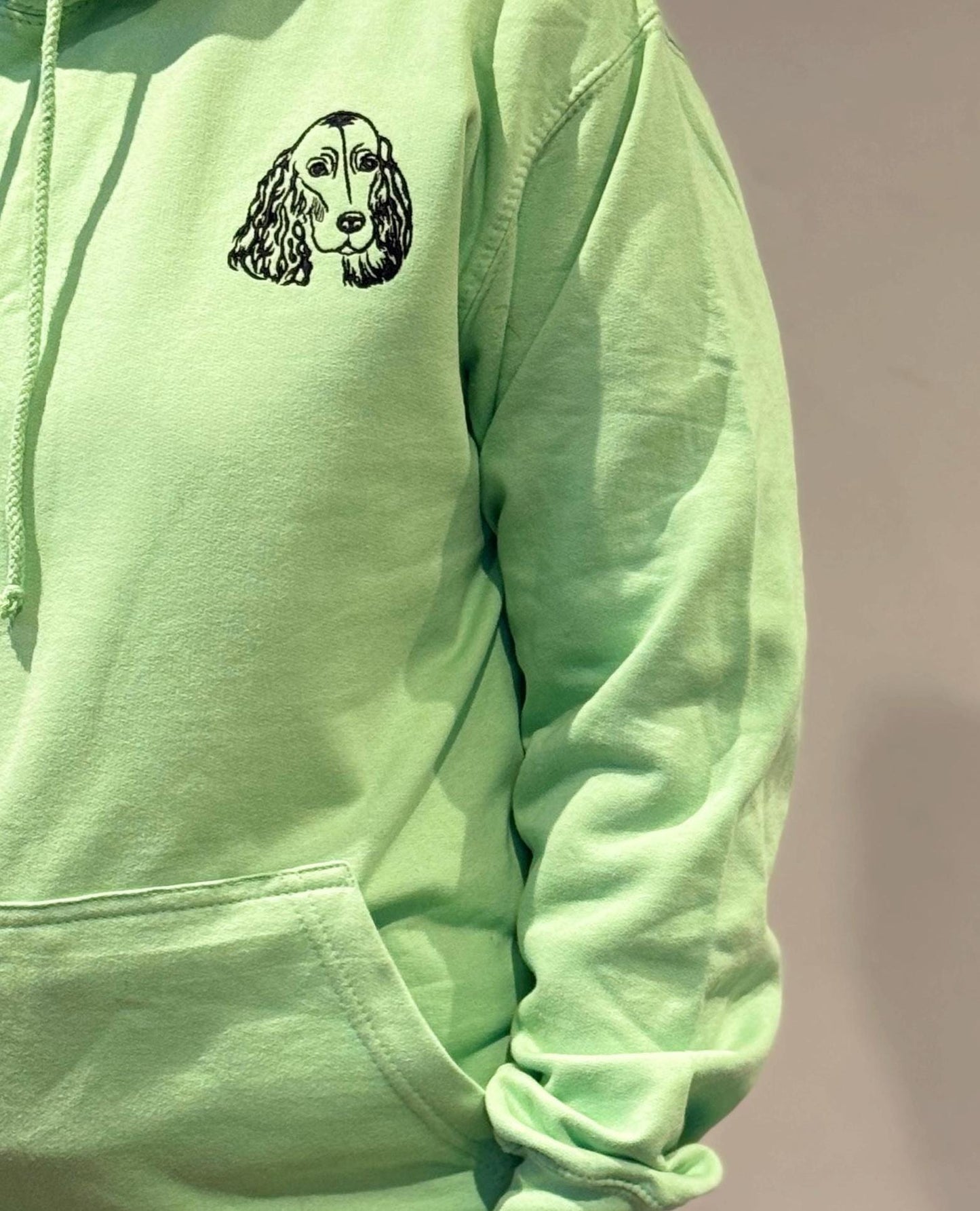 Embroidered Cocker Spaniel Hoodie: Personalized Dog Lover Gift