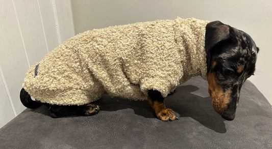 Boucle Fleece Dachshund Jumper: Cozy Thermal Dog Coat