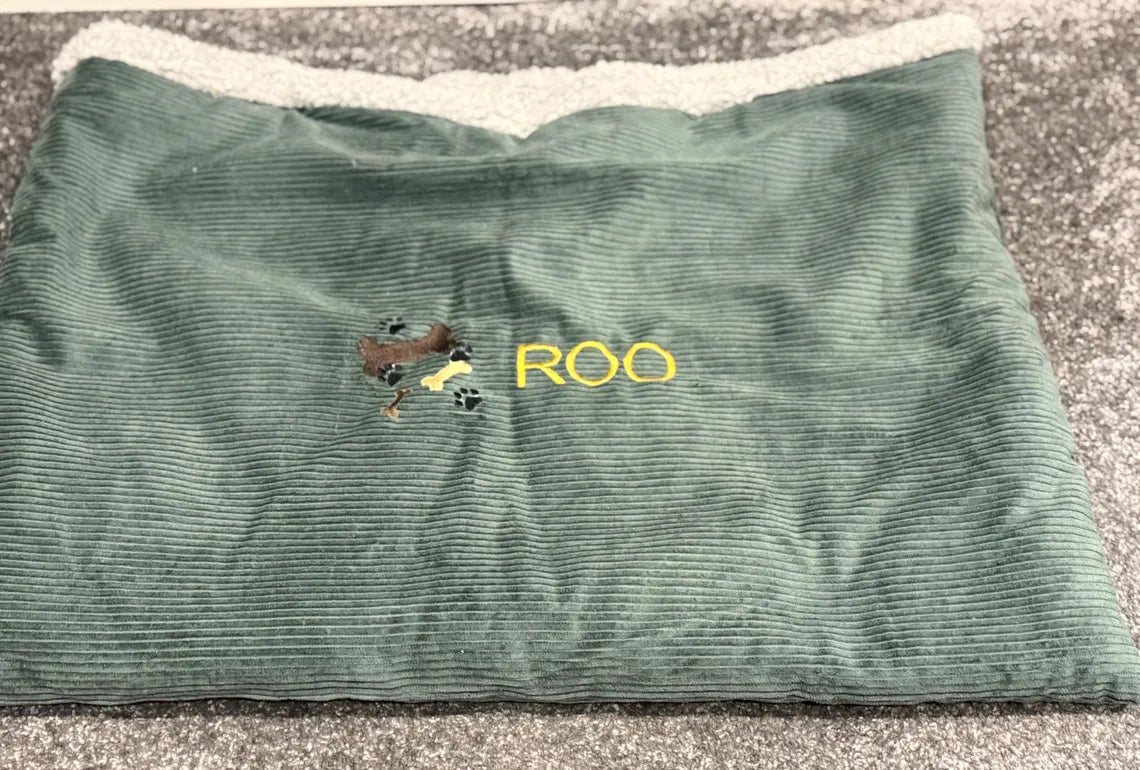 Padded Corduroy Dog Snuggle Sack: Sherpa Fleece Lined