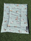 Dog Travel Roll Mat: Cotton Canvas, Waterproof Base.
