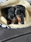 Houndstooth Dog Snuggle Sack: Fleece Pet Bed Warmer.