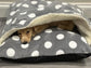 Cuddle Fleece Dog Bed Cave: Dachshund Snuggle bed ,Personalized borrowing den.