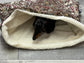 Corduroy Dog Snuggle Sack: Popup Sherpa Fleece Pet Bed