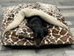 Cuddle Fleece Dog Bed Cave: Dachshund Snuggle bed Personalized borrowing den.