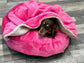 Personalized Dachshund Snuggle Bed Cave: Sherpa Fleece Dog Cuddle Bed