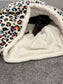 Fleece Dog Snuggle Sack: Padded Cuddle Bed