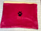 Personalized Paw Print Dog Snuggle Sack: Cuddle Fleece Pet Warmer.