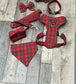 Tartan Dachshund Harness Set: Padded Fleece, No-Choke Design