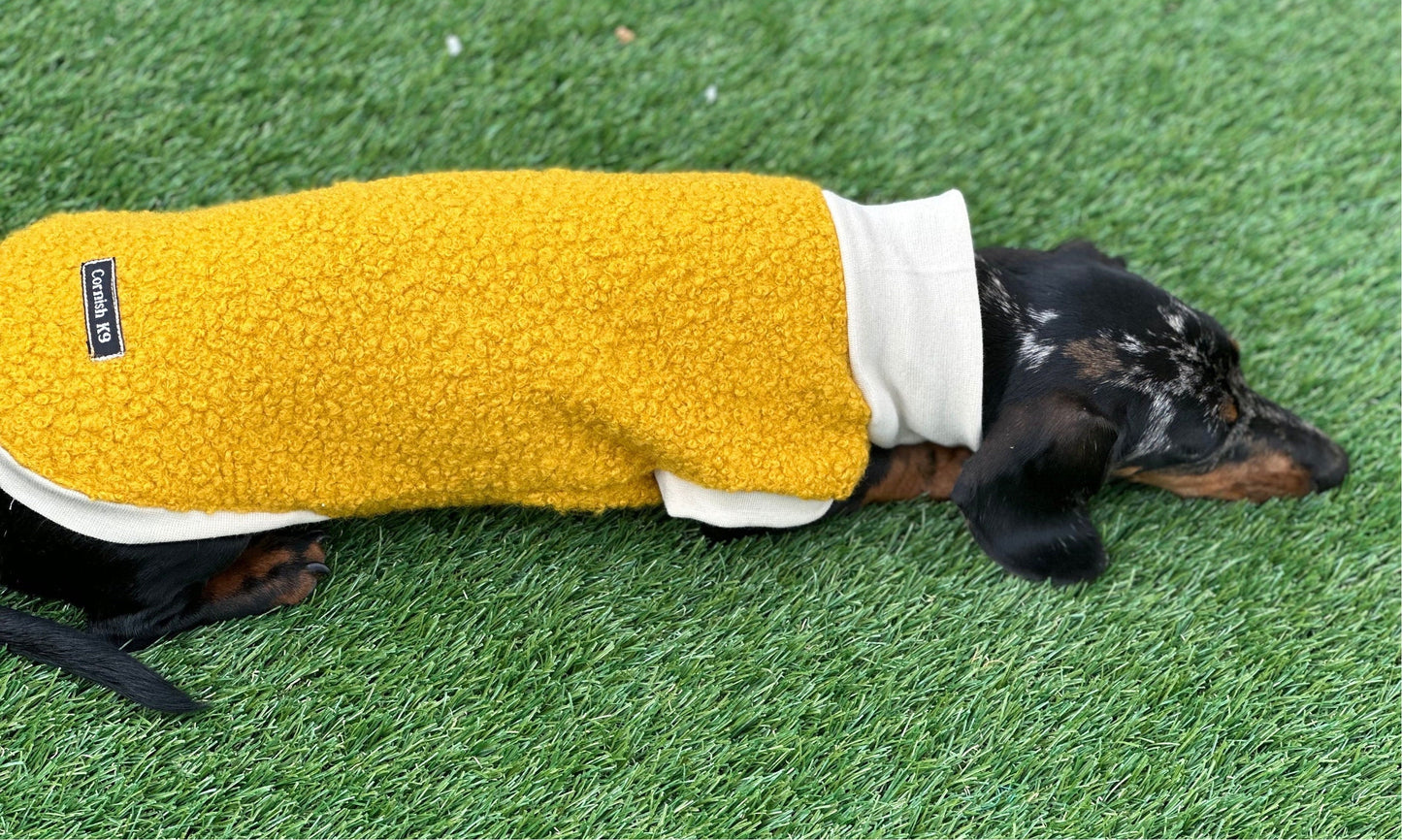 Boucle Dachshund Fleece Jumper: Cozy Thermal Small Dog Coat