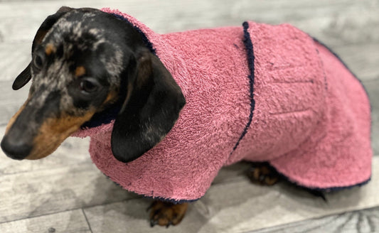 Double Layered Dog Drying Robe: Absorbent Cotton Terry Towelling
