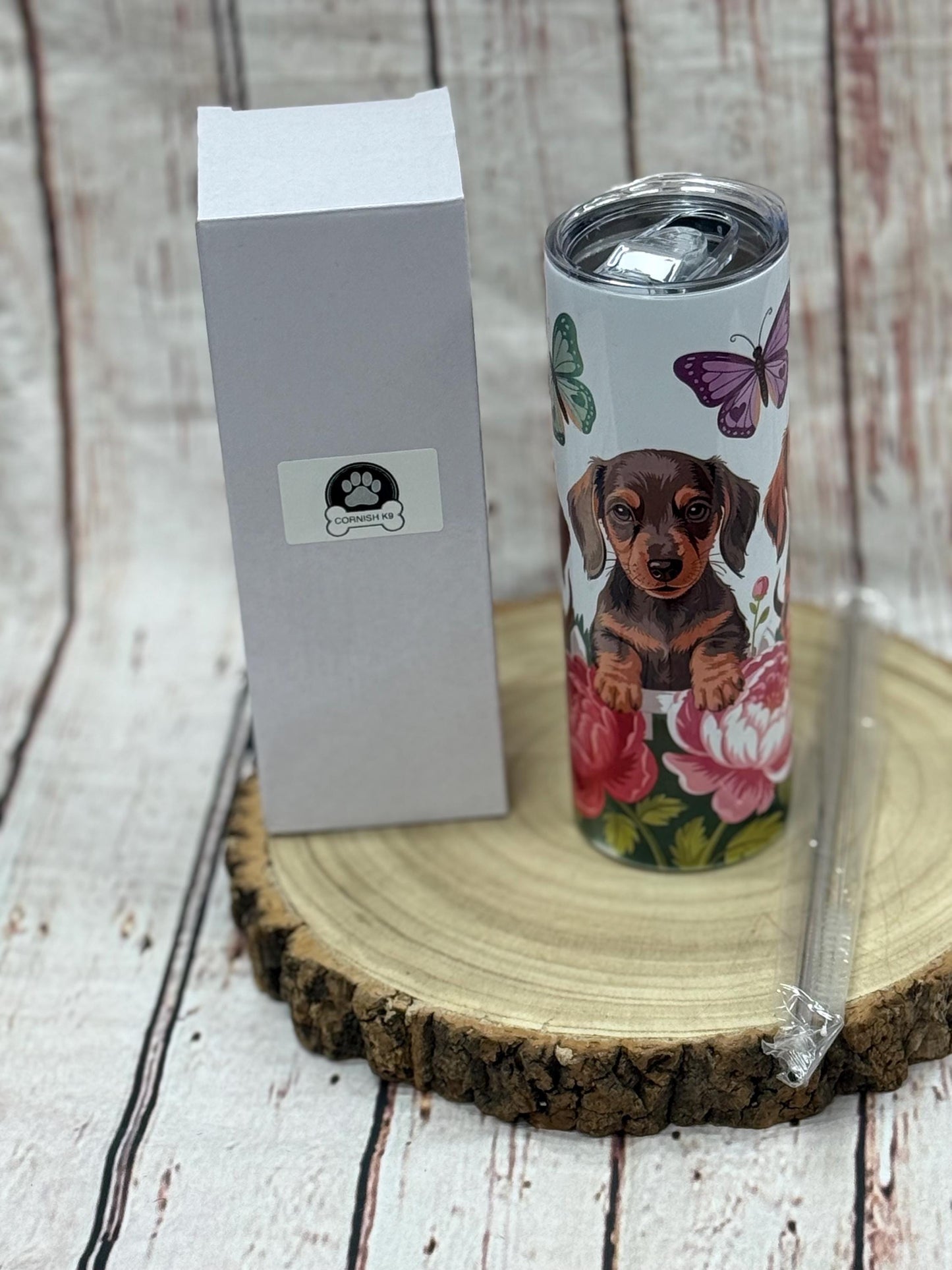 Dachshund 20oz Skinny Tumbler: Dog Breed Water Bottle