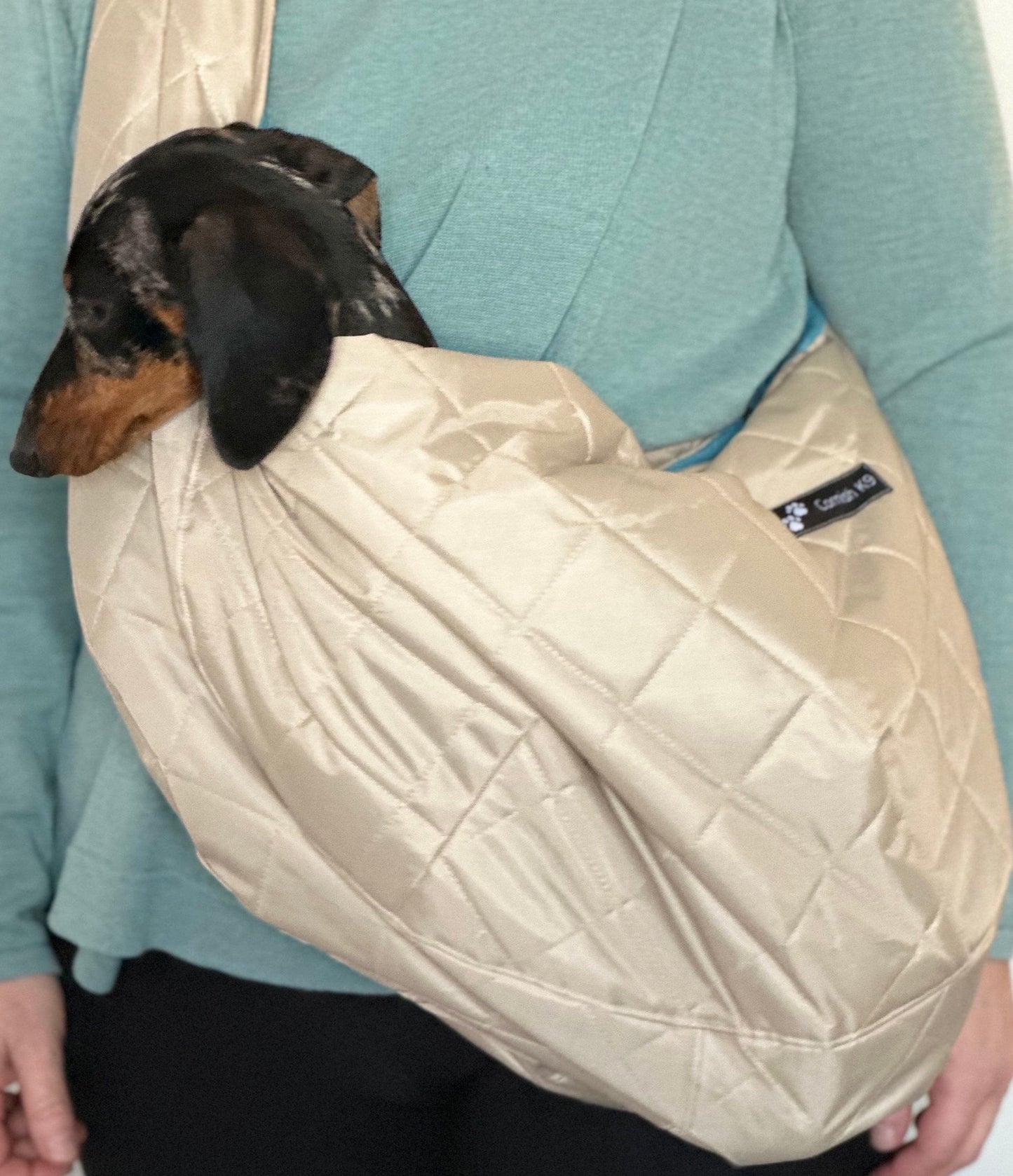 Dog sling,Quilted waterproof dog sling carrier ,small dog sling bag , puppy sling ,dachshund  sling carrier, dog sling,iggy dog carrier