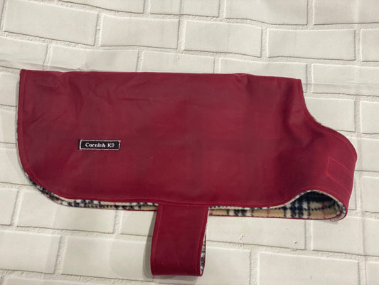 Waxed Cotton Dachshund Dog Coat: Waterproof Fleece Lined Winter Wear