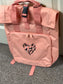 Embroidered Dachshund Roll Top Backpack: Recycled Polyester Rucksack