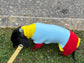 Dachshund  oneise  ,dachshund fleece jumpsuit , dachshund fleece Suit , Miniature dachshund onesie, Water & Mud Repellent dog suit