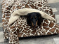 Cuddle Fleece Dog Bed Cave: Dachshund Snuggle bed Personalized borrowing den.