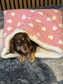 Padded Polar Fleece Dog Snuggle Sack: Dachshund Burrow Bed.