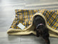 Cornish Tartan Dog Snuggle Sack: Sherpa Fleece Puppy Warmer.