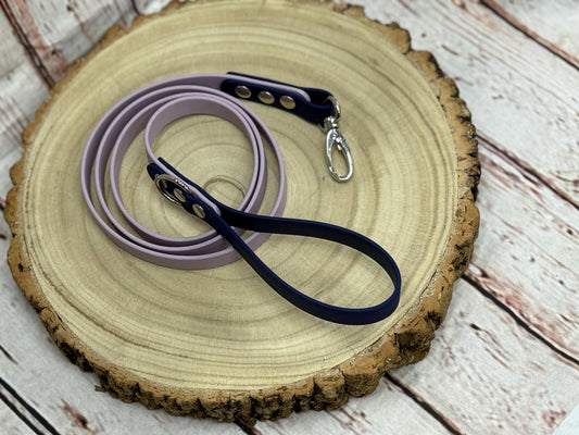 Waterproof Biothane Dog Collar & Lead Set: Silver Hardware, Small (11-13 inch neck)