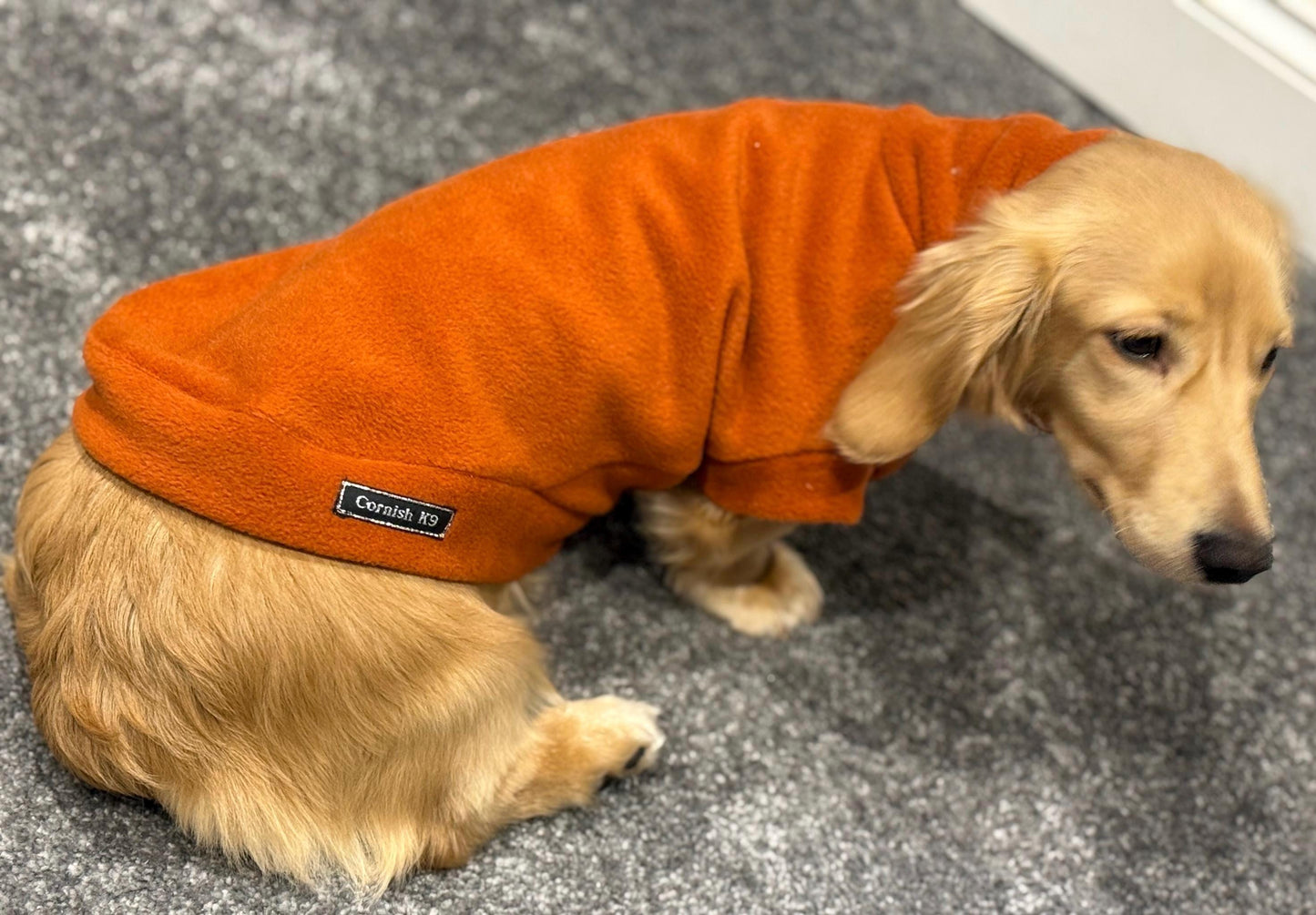 Water Repellent Dachshund Fleece Jumper: Warm & Breathable Dog Polo