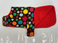 Polka Dot Fleece Dachshund Dog Coat: Water Repellent, Handmade