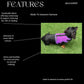Waterproof Cordura Dachshund Coat: Navy Fleece Lined Dog Jacket