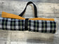 Tartan Quilted Dog Travel Mat: Reversible Fleece Picnic Pad.