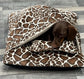 Cuddle Fleece Dog Bed Cave: Dachshund Snuggle bed Personalized borrowing den.